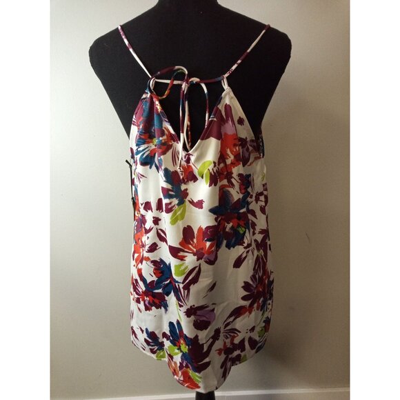 NWT Halogen Women's From Nordstrom Floral Strappy Tank Top Size L - Picture 3 of 7